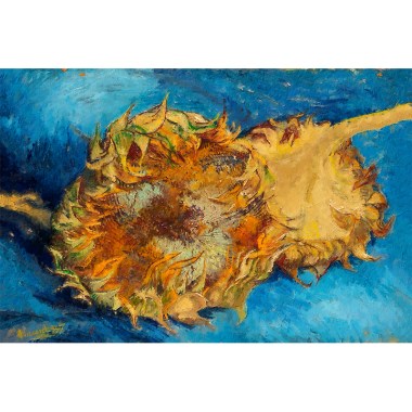 Twee afgesneden zonnebloemen - Van Gogh